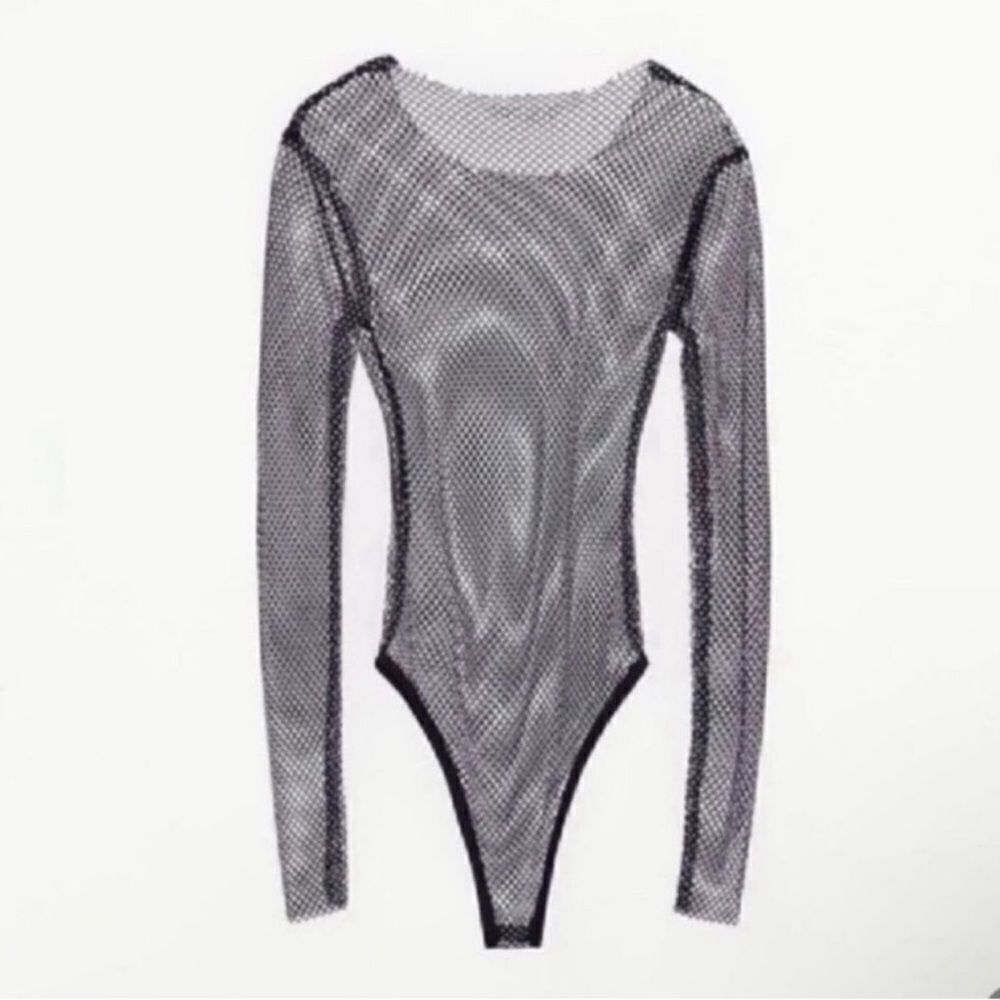 Zara Black Studded Multicolored Mesh
Bodysuit(Size Small)